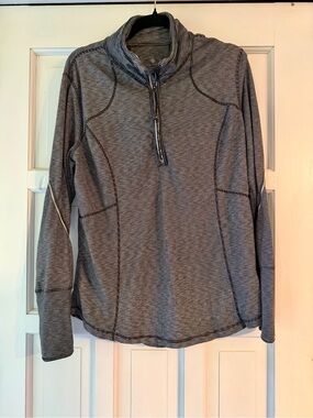 Tangerine Black & Gray Thin-Striped Quarter-Zip Pullover